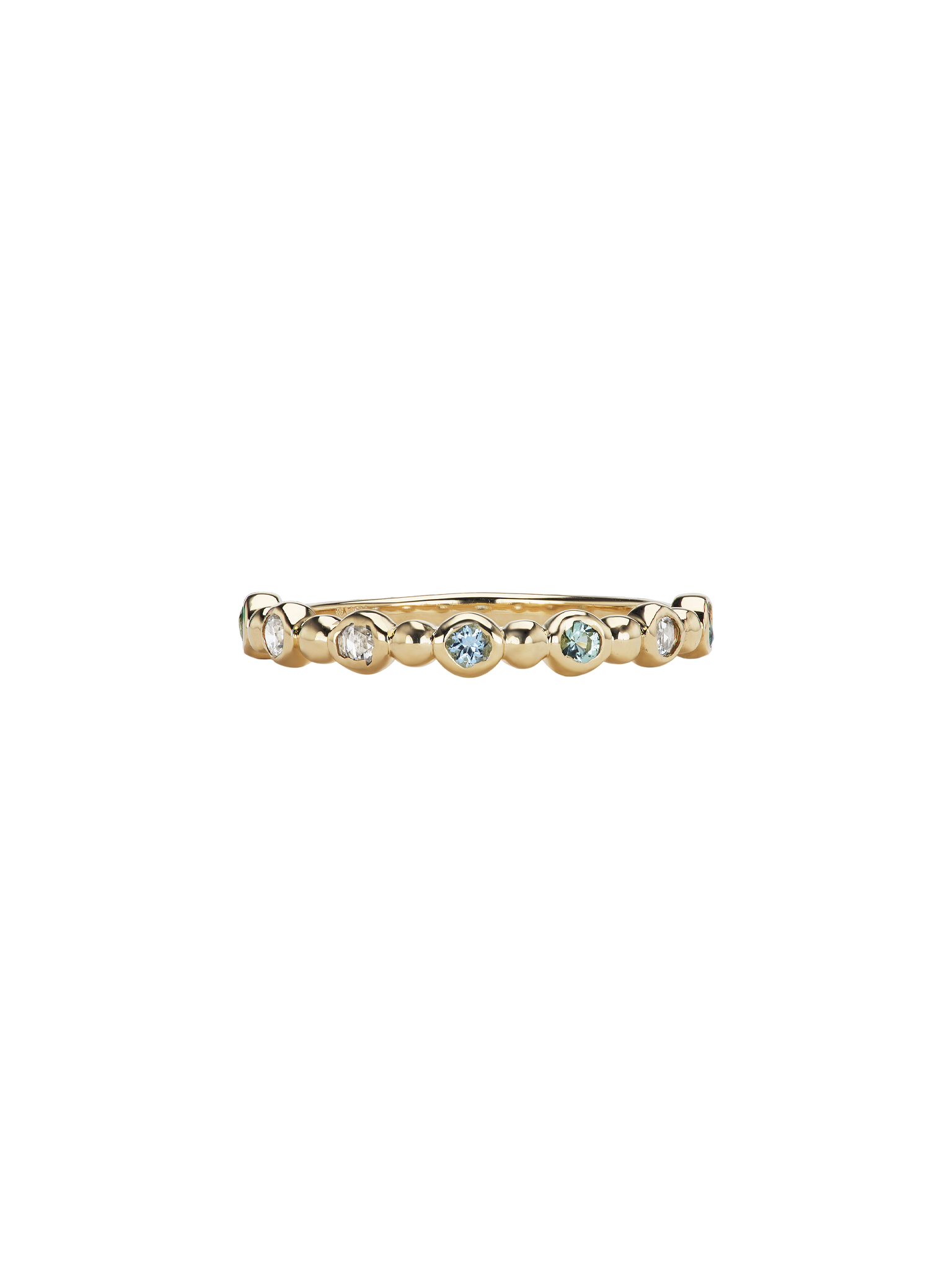 Ondine ring with white and champagne diamonds